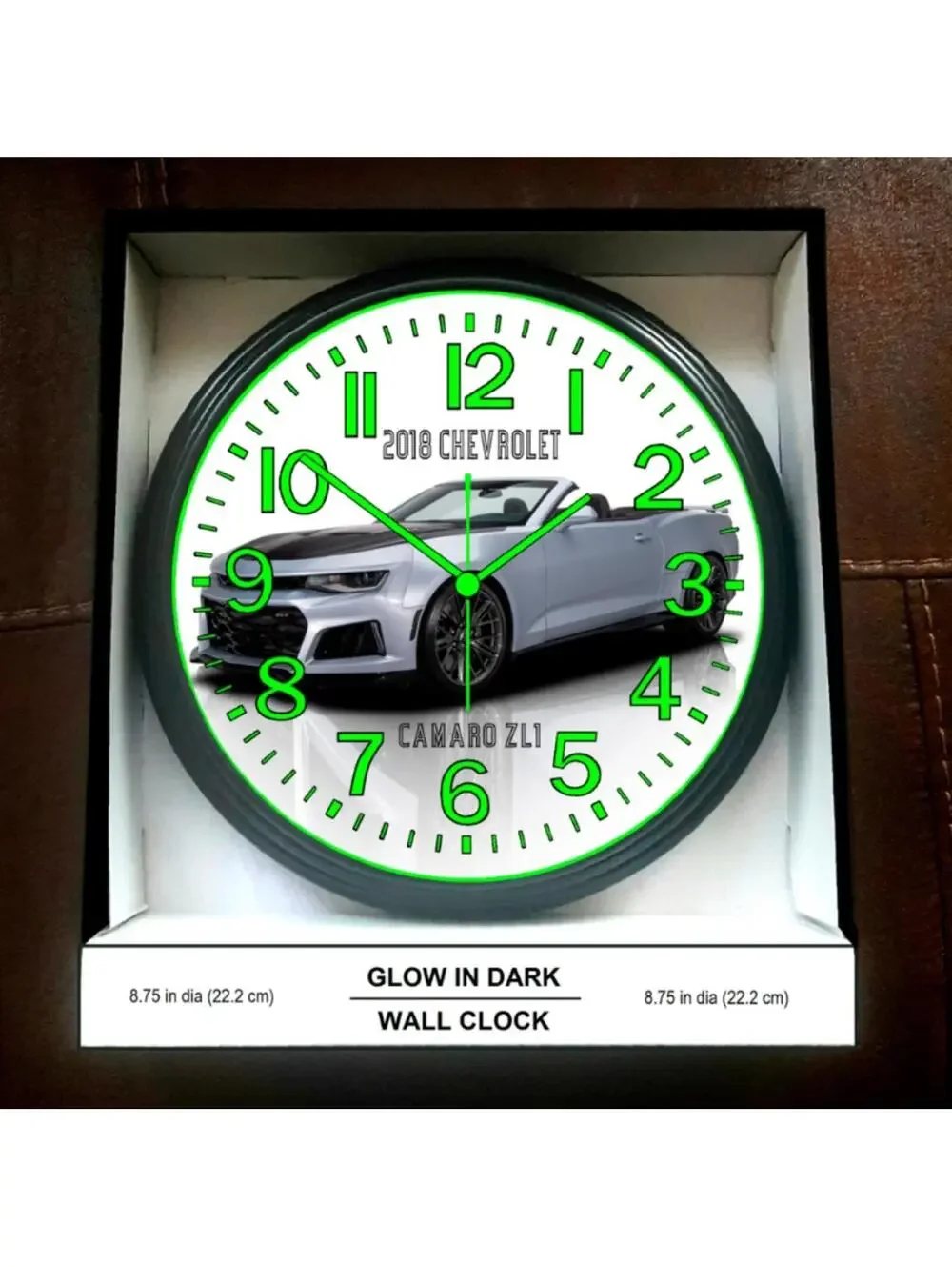 2008 Chevy Chevrolet Camaro Convertible Glow In The Dark Wall Clock New!